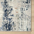 8' Gray And Blue Abstract Distressed Runner Rug