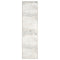 7' Beige And Blue Abstract Distressed Runner Rug
