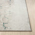 7' Beige And Blue Abstract Distressed Runner Rug