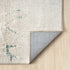 7' Beige And Blue Abstract Distressed Runner Rug