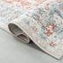 5' X 8' Blue And Orange Medallion Distressed Area Rug