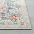 5' X 8' Blue And Orange Medallion Distressed Area Rug
