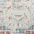 5' X 8' Blue And Orange Medallion Distressed Area Rug