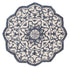 6' Blue And Ivory Wool Medallion Hand Tufted Round Rug