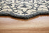 6' Blue And Ivory Wool Medallion Hand Tufted Round Rug