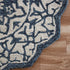 6' Blue And Ivory Wool Medallion Hand Tufted Round Rug