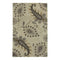 9' X 12' Light Gray And Cream Wool Floral Hand Tufted Area Rug