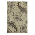 9' X 12' Light Gray And Cream Wool Floral Hand Tufted Area Rug