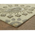 9' X 12' Light Gray And Cream Wool Floral Hand Tufted Area Rug