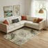 9' X 12' Light Gray And Cream Wool Floral Hand Tufted Area Rug