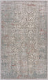 5' X 8' Gray And Red Medallion Distressed Area Rug