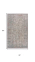 5' X 8' Gray And Red Medallion Distressed Area Rug