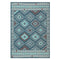 8' X 10' Blue And Ivory Geometric Area Rug