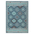 8' X 10' Blue And Ivory Geometric Area Rug