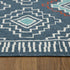 8' X 10' Blue And Ivory Geometric Area Rug