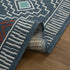 8' X 10' Blue And Ivory Geometric Area Rug