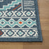 8' X 10' Blue And Ivory Geometric Area Rug