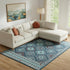 8' X 10' Blue And Ivory Geometric Area Rug