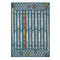 8' X 10' Blue And Ivory Geometric Area Rug