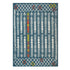 8' X 10' Blue And Ivory Geometric Area Rug