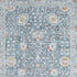 5' X 8' Blue And Sky Blue Floral Distressed Area Rug
