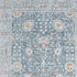 5' X 8' Blue And Sky Blue Floral Distressed Area Rug
