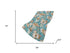 50" X 70" Aqua Brown And Ivory Animal Print Polyester Woven Plush Throw Blanket