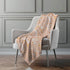 50" X 70" Peach And Ivory Abstract Microfiber Plush Throw Blanket