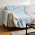 50" X 70" Aqua And Ivory Abstract Microfiber Plush Throw Blanket