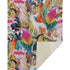 50" X 70" Orange Pink And Blue Animal Print Polyester Woven Plush Throw Blanket