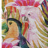 50" X 70" Orange Pink And Blue Animal Print Polyester Woven Plush Throw Blanket