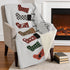 50" X 70" Gray Red And Green Checkered Microfiber Plush Throw Blanket