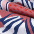 20" Red And Blue Cotton Throw Pillow Cover