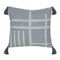20" Green And Olive Green Geometric Cotton Throw Pillow Cover with Tassels