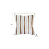 20" Ivory And Brown Striped Faux Leather Throw Pillow Cover