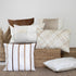 16" X 24" Ivory Lumbar Faux Leather Throw Pillow Cover