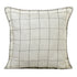 20" Ivory And Black Check Linen Throw Pillow Cover