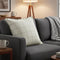 20" Ivory And Black Check Linen Throw Pillow Cover