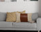 14" X 20" Tan And Brown Lumbar Striped Linen Throw Pillow Cover