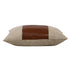 14" X 20" Tan And Brown Lumbar Striped Linen Throw Pillow Cover