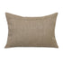 14" X 20" Tan And Brown Lumbar Striped Linen Throw Pillow Cover