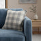 20" Blue And Ivory Plaid Throw Pillow Cover