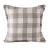 20" Blue And Ivory Plaid Throw Pillow Cover