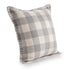20" Blue And Ivory Plaid Throw Pillow Cover