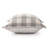 20" Blue And Ivory Plaid Throw Pillow Cover