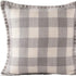 20" Blue And Ivory Plaid Throw Pillow Cover
