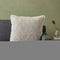 20" Ivory And Gray Geometric Linen Throw Pillow Cover with Fringe Embroidery And Texture