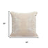 20" Beige And Gray Abstract Polyester Blend Throw Pillow Cover