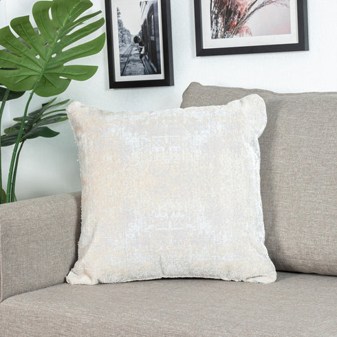 20" Beige And Gray Abstract Polyester Blend Throw Pillow Cover
