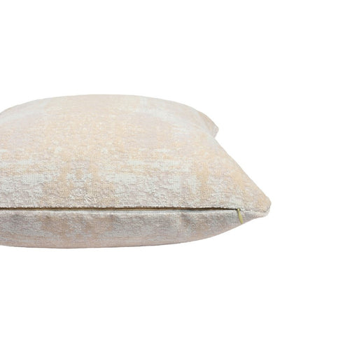 20" Beige And Gray Abstract Polyester Blend Throw Pillow Cover